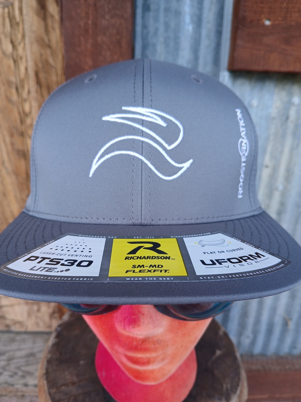 Richardson PTS30 Lite Cap Gray Logo Snapback Hat NEW
